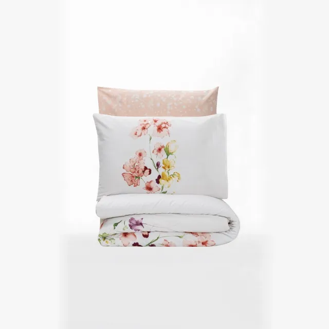 L'essentiel Maison Dekbedovertrek - Ranforce - Zalm - 240x220 Wit