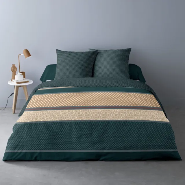Better Nights Luxe Polar Fleece Dekbedovertrek Levi - warm - groen - 2 kussenslopen