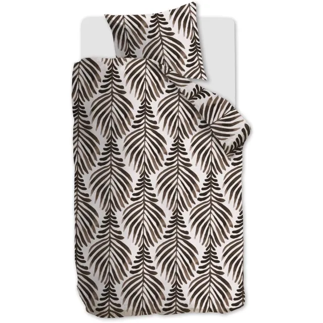 vtwonen Bold Feathers dekbedovertrek - Eenpersoons - 140x200/220 cm - Zand
