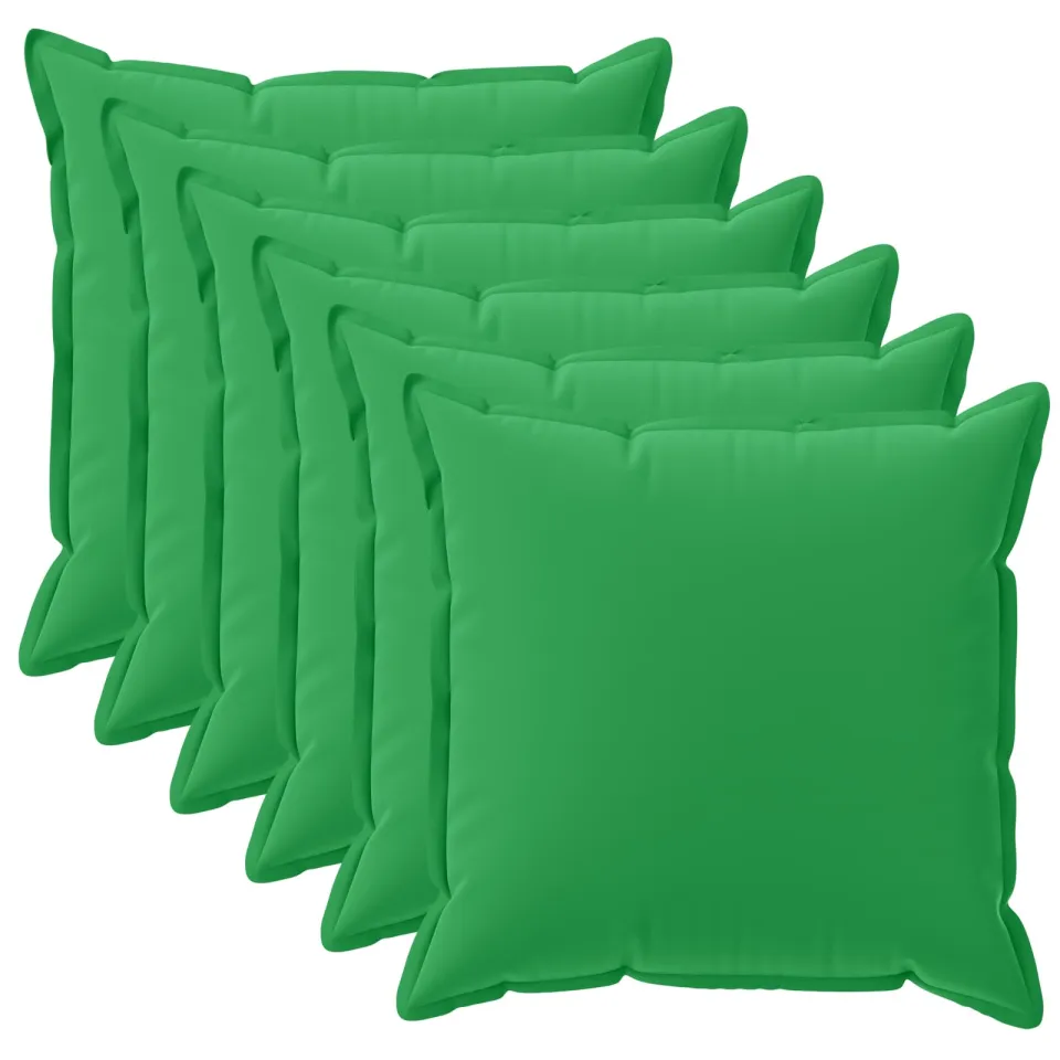 vidaXL Kussensloop 6 st HOUTEN Groen 30 x 30 cm Polyester, foto 3