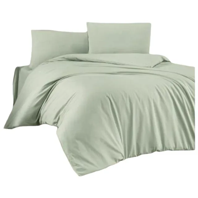 bigbuy Home Dekbedovertrek set Groen Bed van 200 3 Onderdelen Multicolor