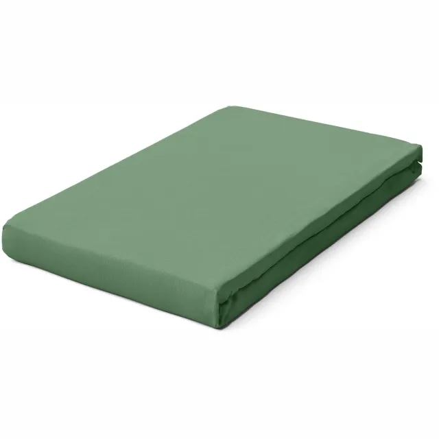 schlafgut Pure Jersey Topper Hoeslaken M - 120x200 - 130x220 665 Green Mid
