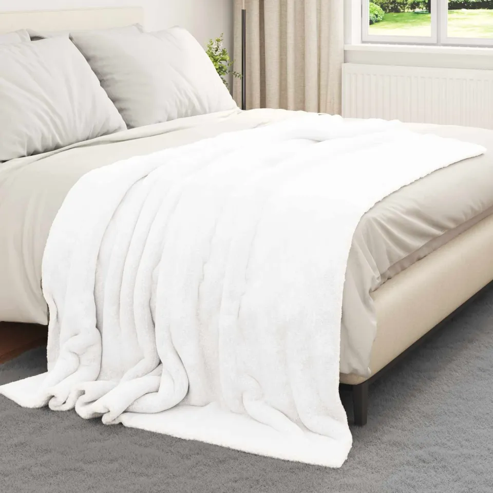 vidaXL plaid Wit 200 x 150 cm 1,64 kg Fleece, foto 3