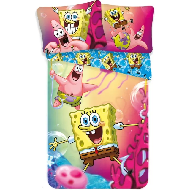 Spongebob Squarepants Dekbedovertrek Fun - Eenpersoons - 140 x 200 / 70 x 90 cm - Katoen Meerkleurig