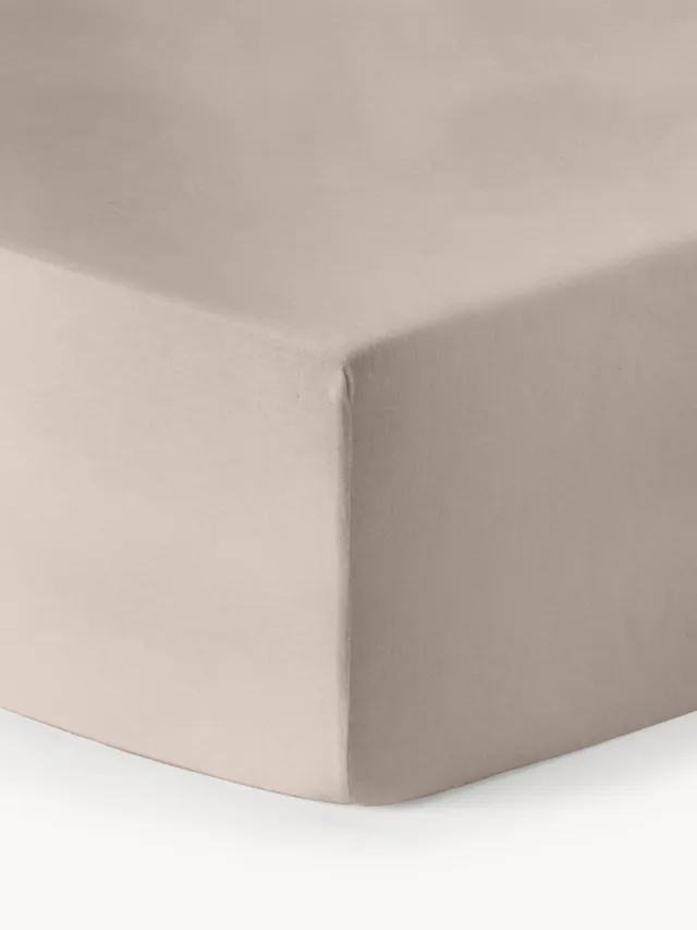 Westwing Collection Boxspring hoeslaken Biba, flanel Beige