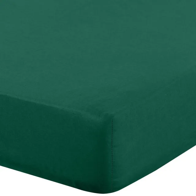 Ibenzoa Hoeslaken van Verstevigd Katoen 180 x 200 cm met Elastische Hoeken voor Dikke Matrassen groen