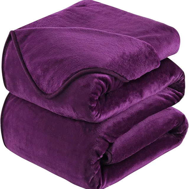 Hozy Deken , Beddeken , Zacht en Warm 230 x 270 Paars