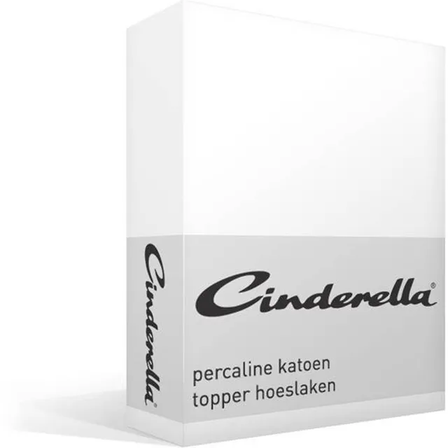 Cinderella Weekend - Topper Hoeslaken - tot 15 cm matrashoogte - Katoen - 200x200 cm - Wit White