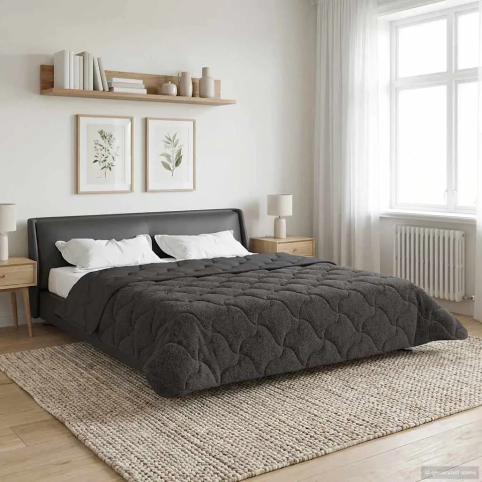 vidaXL Vol jaar dekbed 200 x 240 cm anthraciet, foto 4