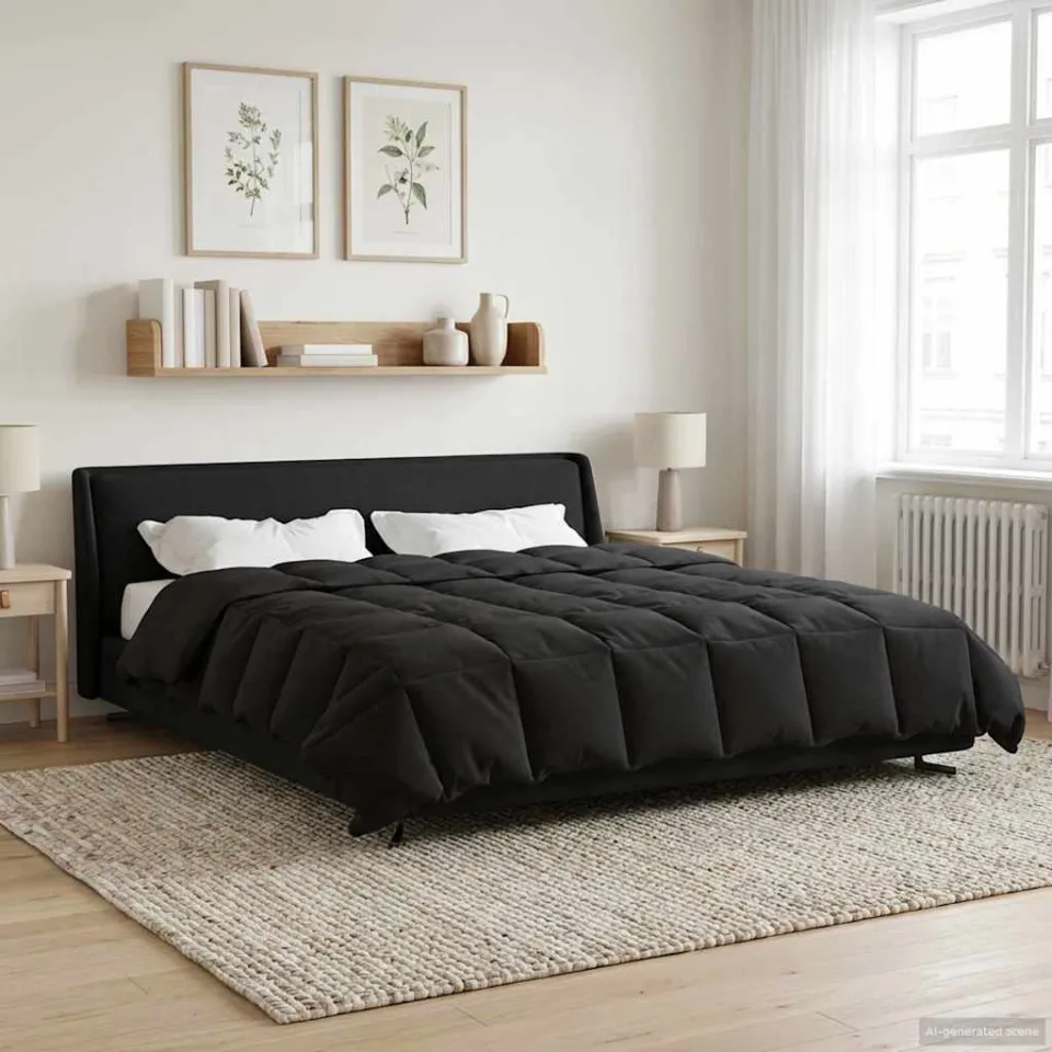 vidaXL Vol jaar dekbed 260 x 220 cm Microfiber (100% polyester) anthraciet, foto 4