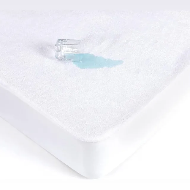 Slaaptrends Dubbele Matrasbeschermer Waterdicht 180 x 200 cm Microvezel Matrasbeschermer Zachtschuim Matrasbeschermer met Hoeken Hypoallergeen Mijtbestendig en Antibacterieel Wit