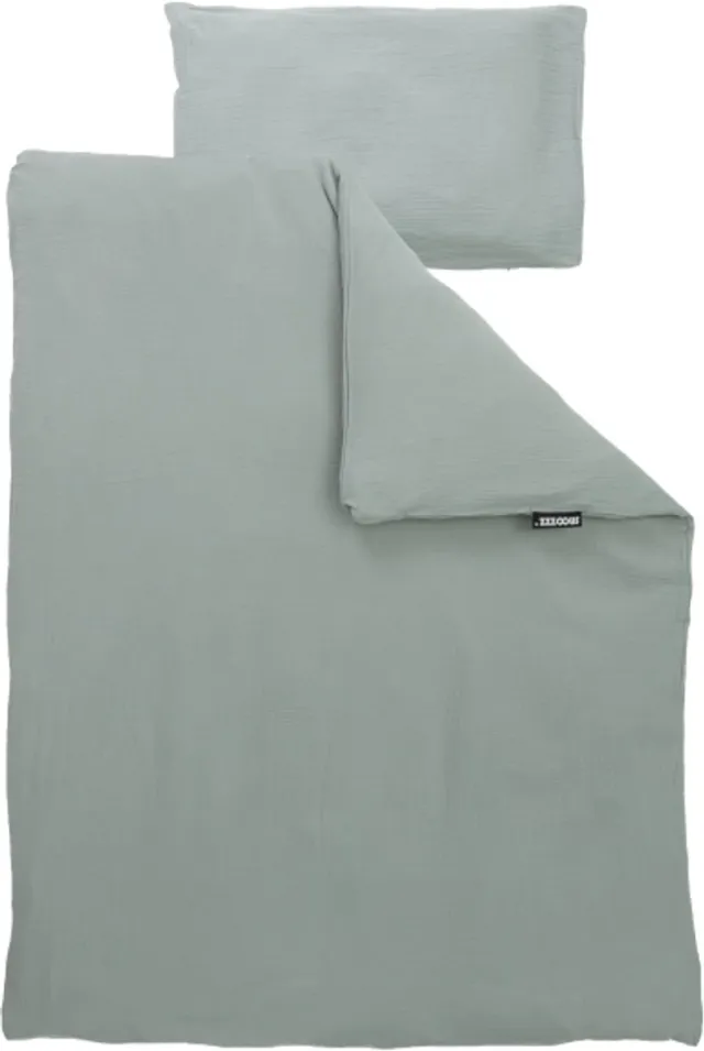 Snoozzz Dekbedovertrek Ledikant - 100x135cm - 100% Hydrofiel Katoen - Stone