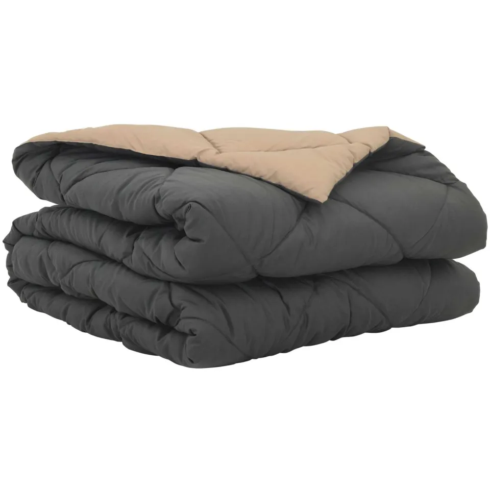 vidaXL Zomer Dekbed 200 x 135 cm 200 gsm Microvezel Anthraciet