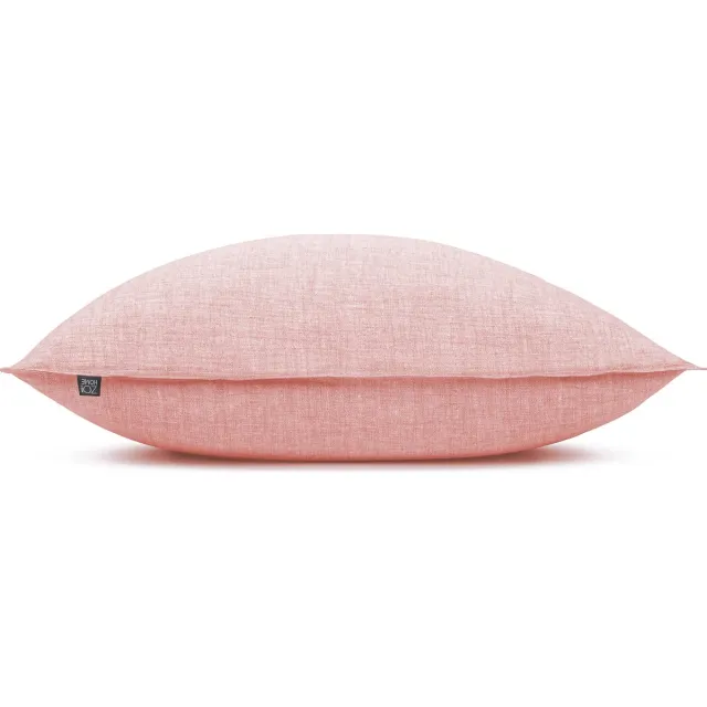 Zohome Kussensloop Lino - Kussenhoes van 80x80 cm - 1 stuk - 100% Katoen - Rood