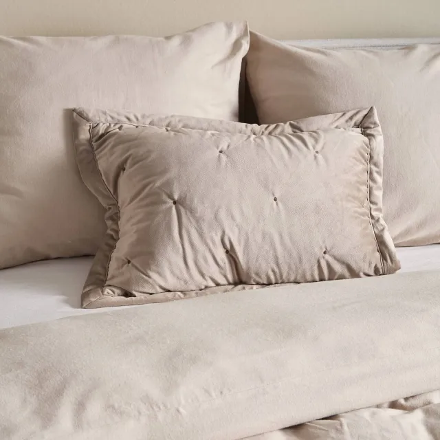 NOUS Living velvet kussensloop taupe, foto 2