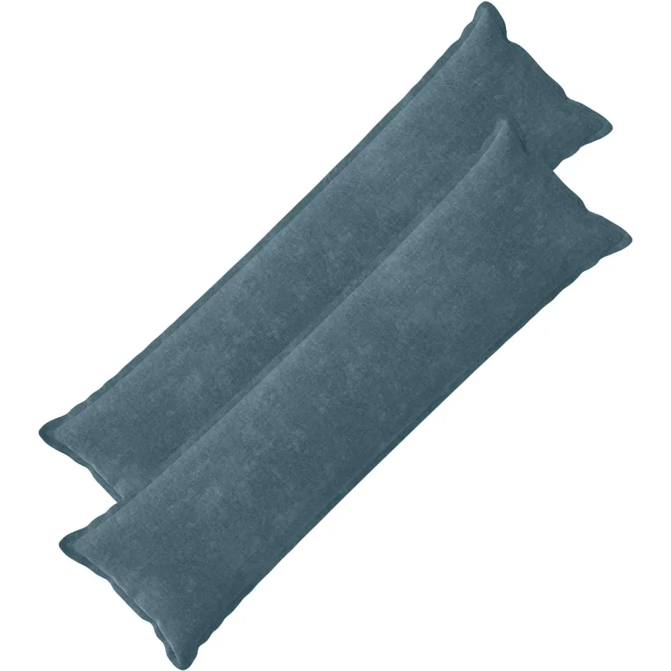 vidaXL Kussensloop 2 st HOUTEN Blauw 40 x 145 cm Chenille Stof, foto 3