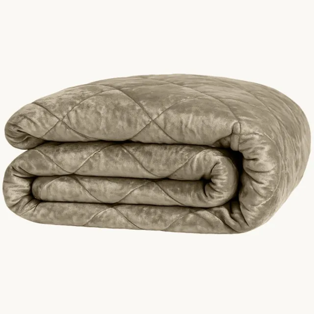 Y-not® Y-NOT - Velvet Dekbed Zonder Overtrek 200x200 - Chenille - All Season - Zacht & Wasbaar - Taupe