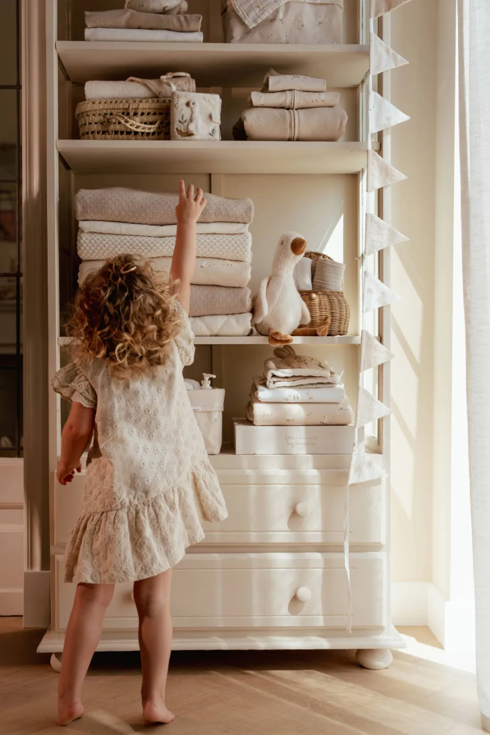 Little Dutch ledikantdeken gebreid Pure Soft beige, foto 4