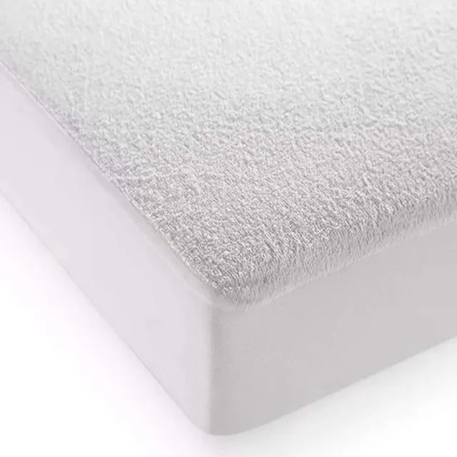 Lubna Home Matrasbeschermer 160x200+30 cm Zacht Katoen- Antibacterieel Hoeslaken 160x200+30cm -Elastiek Rondom - Waterdicht -WIT