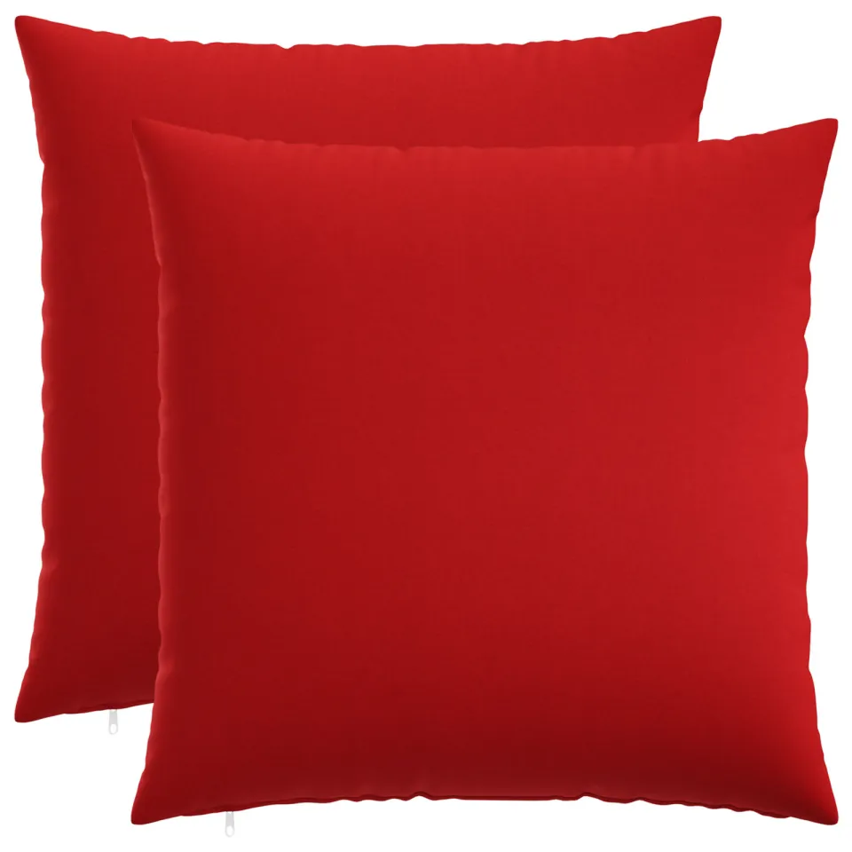 vidaXL Kussensloop 2 st HEERLEN Rood 80 x 80 cm Stof