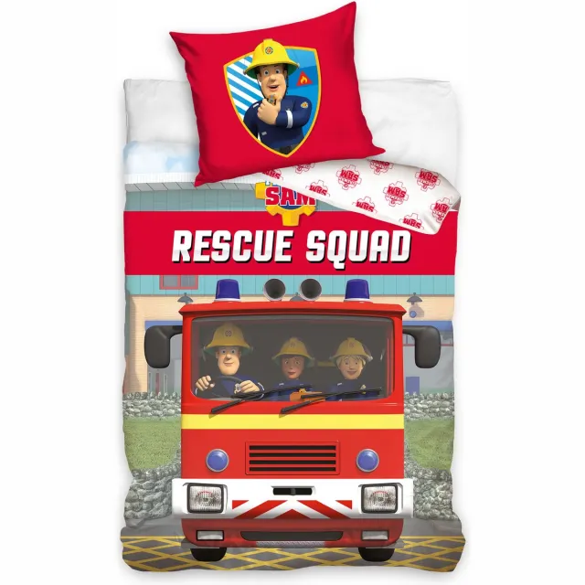 Brandweerman Sam Dekbedovertrek Rescue 140 x 200 cm - Katoen Multicolor