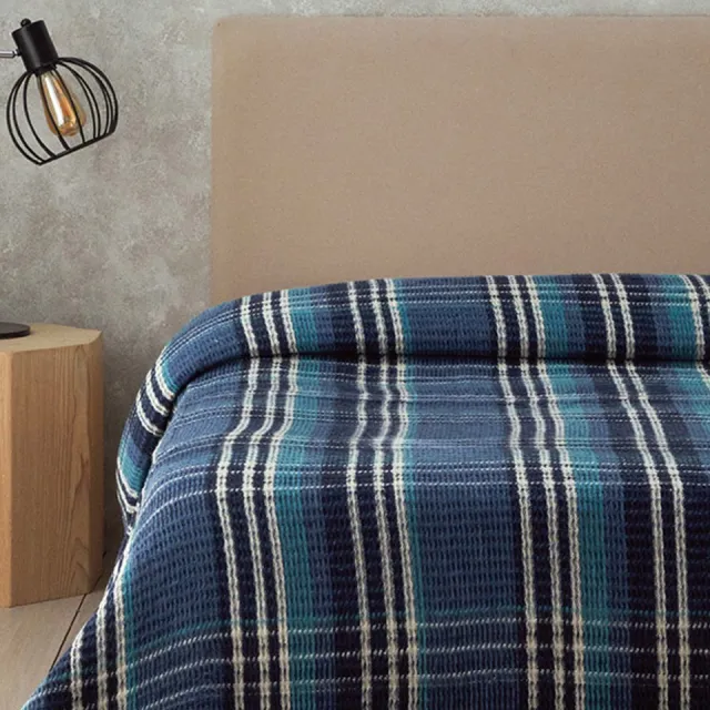 English Home Winterdeken - Warm - Plaid -Bedsprei - Battaniye -180/200x220 cm - Blauw