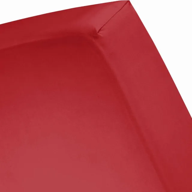 Damai Jersey Organic Hoeslaken - Rood 80-90 x 200/210/220cm
