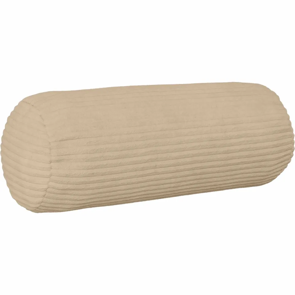 vidaXL Kussensloop 2 st HEERLEN Taupe Ø 15 x 40 cm corduroy