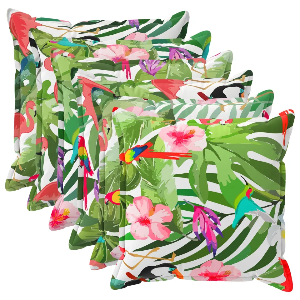 vidaXL Kussensloop 6 st HOUTEN Meerkleurig 80 x 80 cm Polyester, foto 3