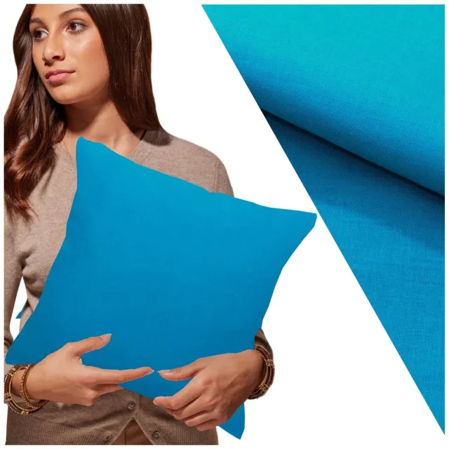 LOZKOHOLICY.PL Belluno Katoenen Kussensloop 40x40 cm metaal Rits Blauw