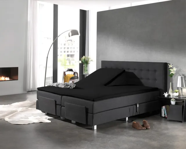 Dreamhouse Splittopper Hoeslaken - Katoen - 180x210 - Zwart