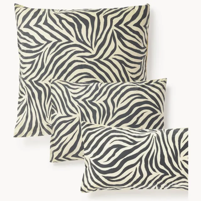 Westwing Collection Katoenen kussenhoes Chase Grijs