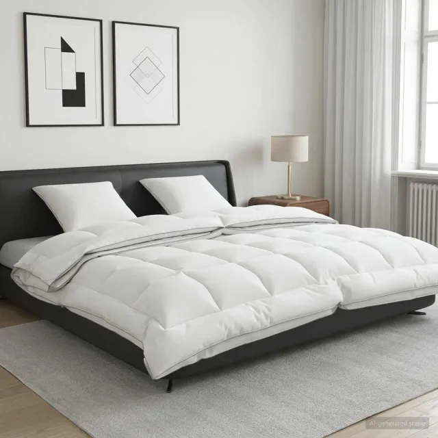 vidaXL Dekbed en Kussen Set 3 st 220x260 cm 4 seizoenen 140+220 GSM Wit