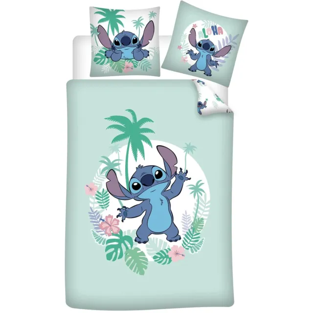 Lilo & Stitch Disney Lilo & Stitch Dekbedovertrek Aloha - Eenpersoons - 140 x 200 - Katoen Multi kleuren