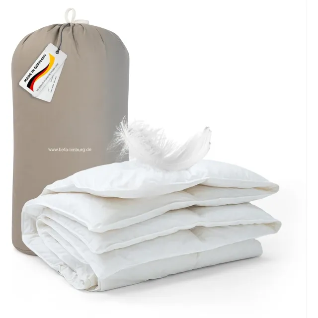 QEVA Dekbed - Dekbed zonder Overtrek - Warmtedeken - Wit - 200cm x 135cm x 3cm Vierseizoensdekbed