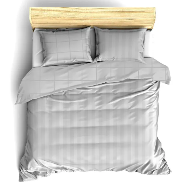 De Witte Lietaer Zygo Dekbedovertrek - Tweepersoons - 200x200/220 cm - Silver silver (zilver)