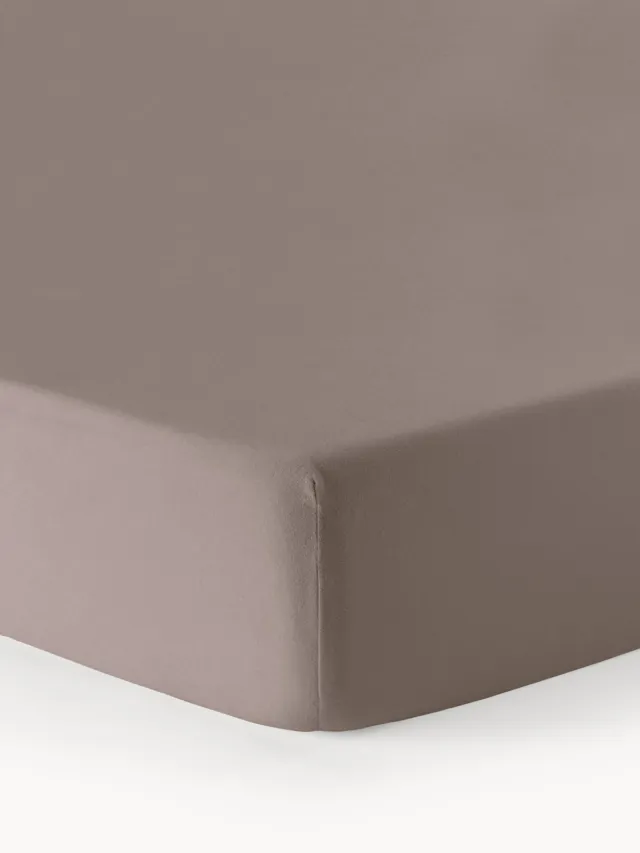 Westwing Collection Topper-hoeslaken Biba, flanel Taupe