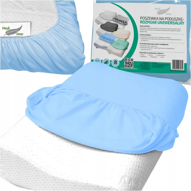 Sleep Med Medi Sleep - Orthopedisch kussenhoes - Blauw - Universeel - Ademend