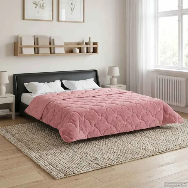 vidaXL Winter Dekbed 200 x 220 cm Winter Roze Ademend, foto 2