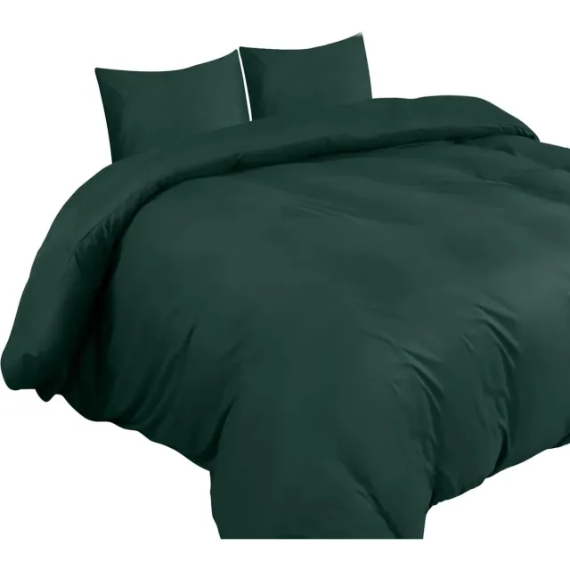 Famanu Dekbedovertrek Set - Zachte Microvezel Dekbedovertrek 240x220cm met Kussenslopen 65x65cm - Beddengoed Dekbedovertrek Set - Smaragd groente