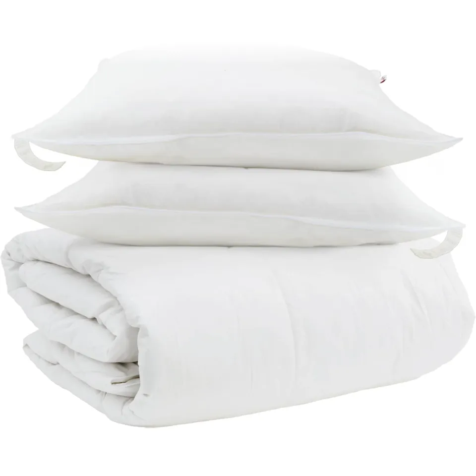 vidaXL Dekbed Set met kussen 3 st Wit Donsveertjes, foto 3