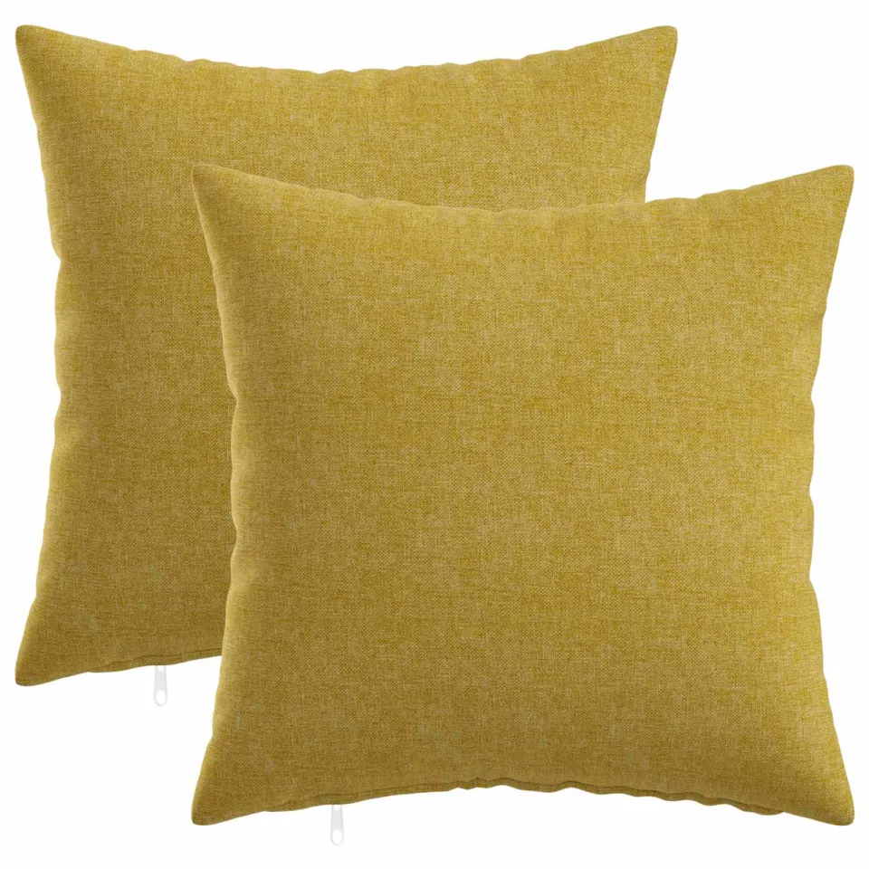 vidaXL Kussensloop 2 st HEERLEN Lichtgroen 35 x 35 cm Stof groen, foto 3