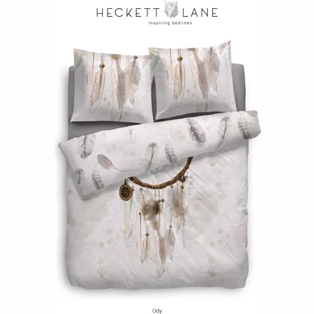 Heckett & Lane HNL Refined Satin Dekbedovertrek Ody - Wit