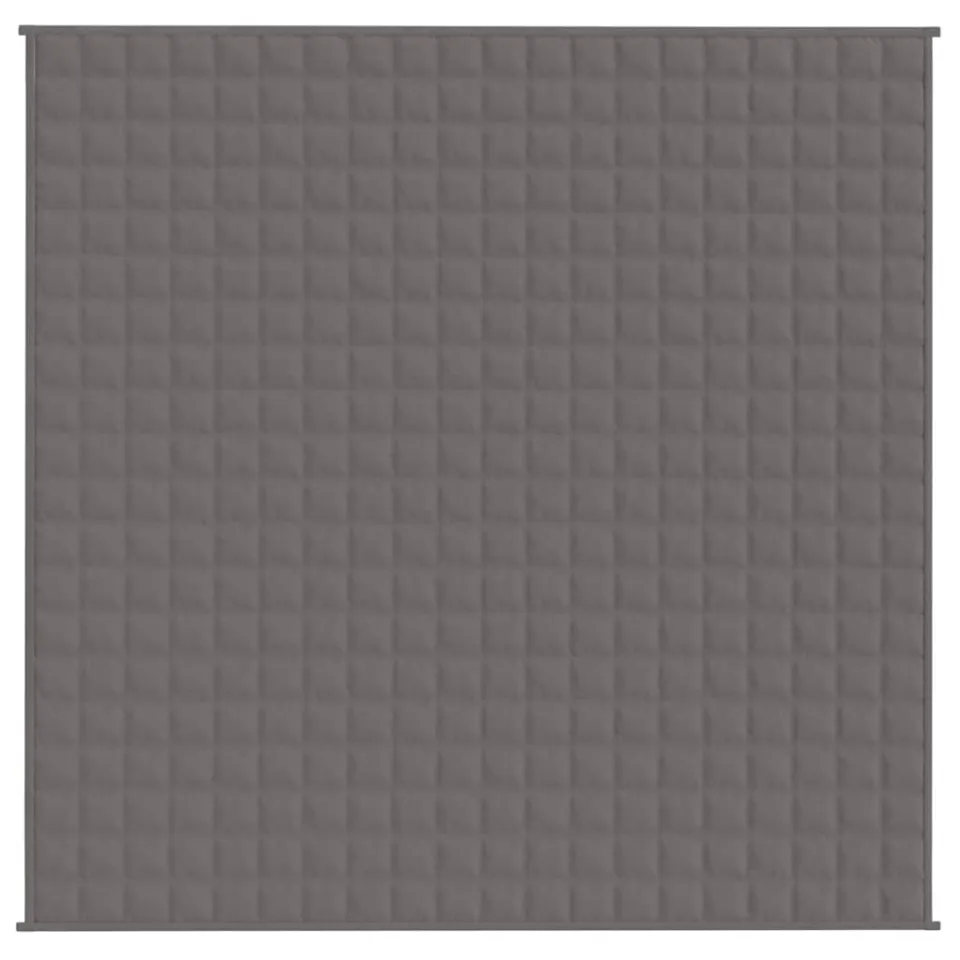vidaXL Verzwaringsdeken 200x200 cm 9 kg stof grijs