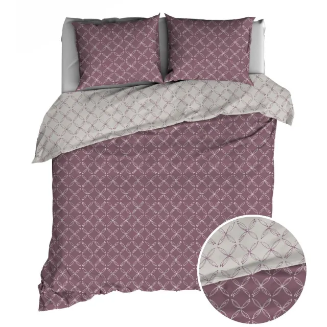 Satin D Or Satin d'Or Curling - Dekbedovertrek - Tweepersoons - 200x200/220 cm + 2 kussenslopen 60x70 cm - Oud-Rose Dusky Pink