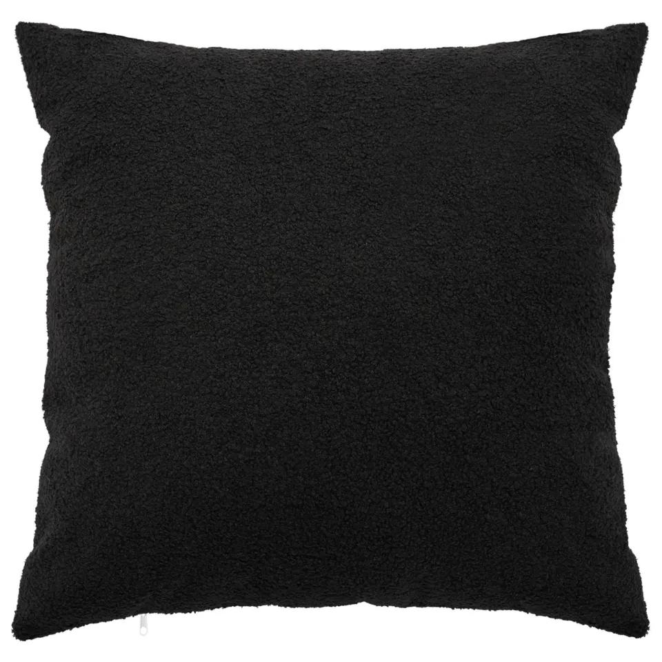 vidaXL Kussensloop 6 st HEERLEN Zwart 55 x 55 cm Bouclé
