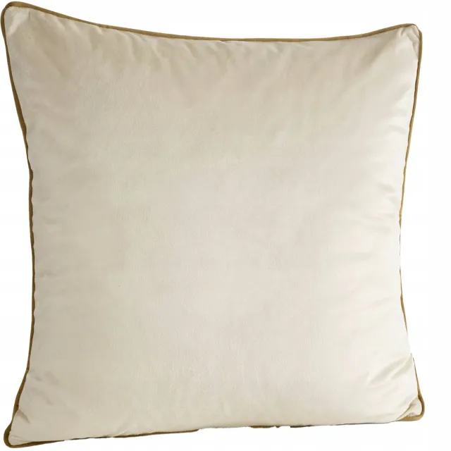 Eurofirany Decoratieve Kussenhoes 45x45cm Beige met Rand, Velours