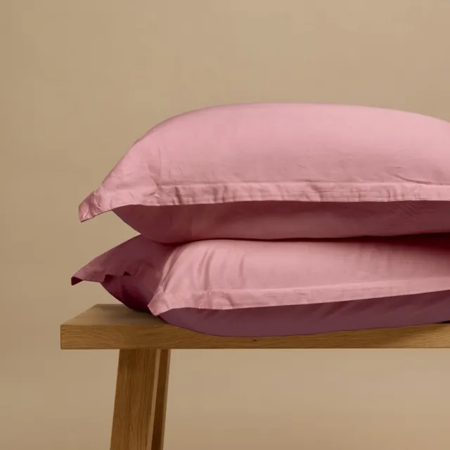 Coco & Cici TENCEL Sateen Kussensloop Mauve - 1 kussensloop 50x60
