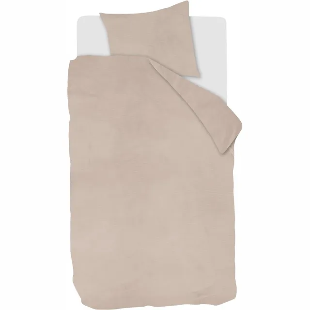 At Home by BeddingHouse Cosy Corduroy dekbedovertrek - Eenpersoons - 140x200/220 - Gebroken wit