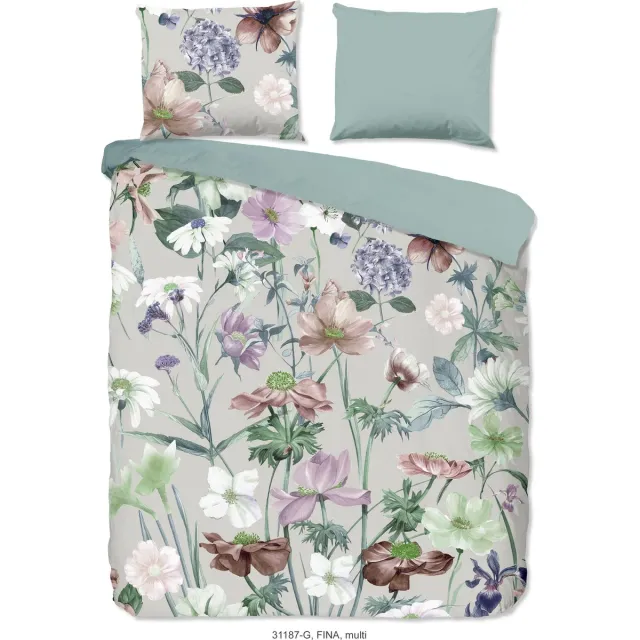 Good Morning dekbedovertrek bloemen - Multi - 100% Katoen renforce